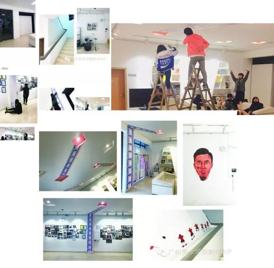 正在墙绘的同学们及绘制好的作品 正在墙绘的同学们及绘制好的作品
