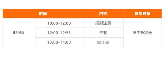 入学报到相关事宜时间安排