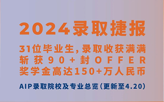 2024 AIP录取捷报 | AIP广州校区2024届毕业生录取结果再创佳绩！