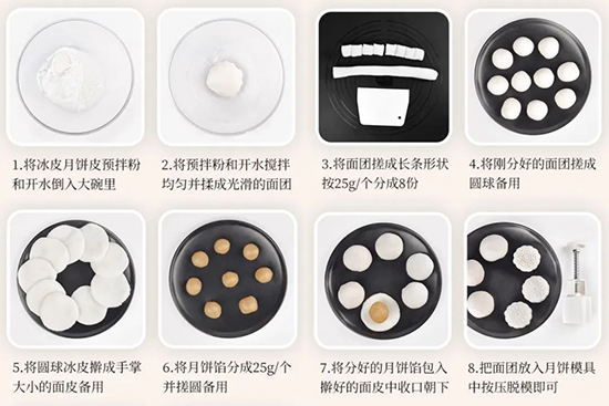 冰皮月饼的制作流程