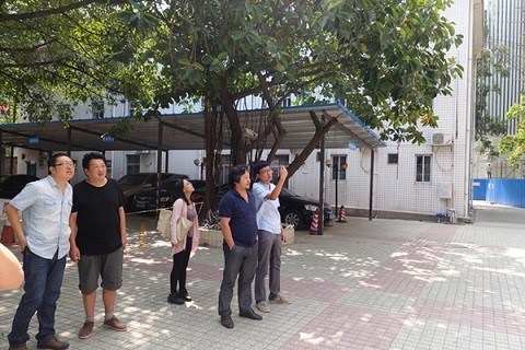 2014年10月15日丁校长来宝岗校区视察