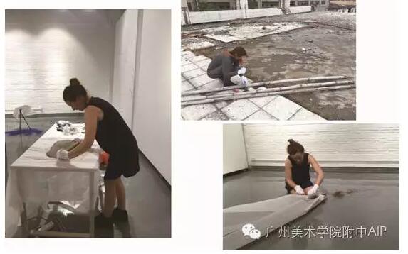 Janine 在 AIP Gallery进行创作 Janine 在 AIP Gallery进行创作