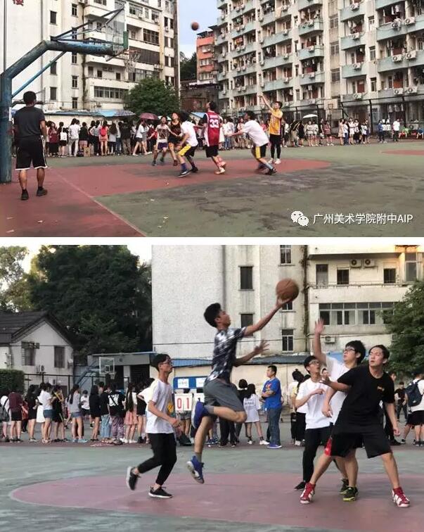 5月24日起，AIP高一、高二年级男生参加了附中本部组织的三人篮球赛。