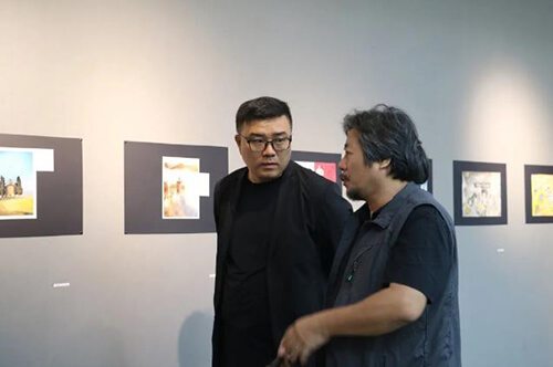AIP国际艺术高中联合创始人杨松先生 与广州美院附中丁松坚校长 针对此次活动展开交流讨论 AIP国际艺术高中联合创始人杨松先生 与广州美院附中丁松坚校长 针对此次活动展开交流讨论